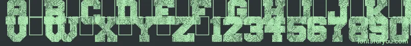 Czcionka SnakeJacket – zielone czcionki na czarnym tle