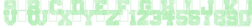 Fonte SnakeJacket – fontes verdes em um fundo branco