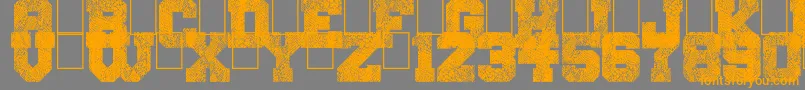SnakeJacket Font – Orange Fonts on Gray Background