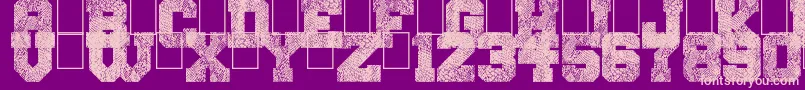 SnakeJacket-fontti – vaaleanpunaiset fontit violetilla taustalla