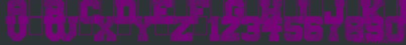 SnakeJacket-fontti – violetit fontit mustalla taustalla