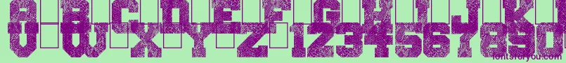 SnakeJacket Font – Purple Fonts on Green Background