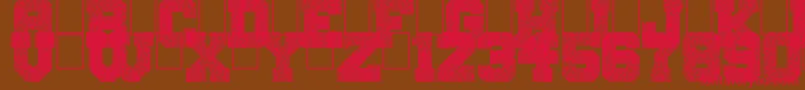 SnakeJacket Font – Red Fonts on Brown Background