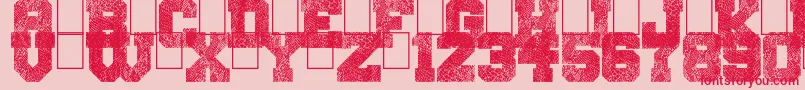 SnakeJacket Font – Red Fonts on Pink Background