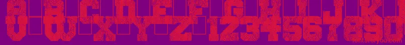 SnakeJacket Font – Red Fonts on Purple Background
