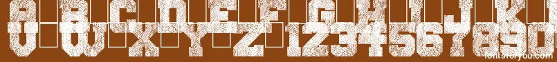 SnakeJacket Font – White Fonts on Brown Background