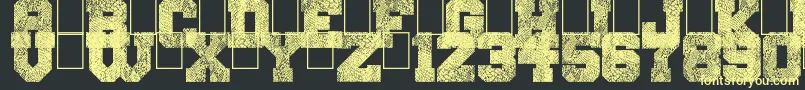 SnakeJacket Font – Yellow Fonts on Black Background