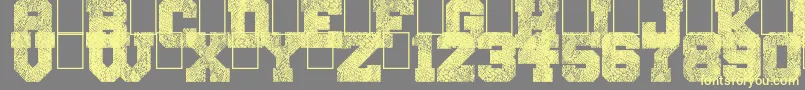 SnakeJacket Font – Yellow Fonts on Gray Background