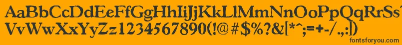 GascogneantiqueBold Font – Black Fonts on Orange Background