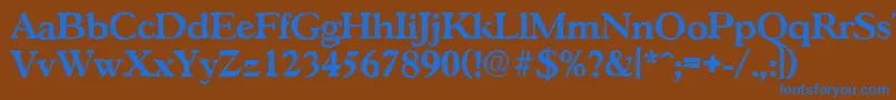 GascogneantiqueBold Font – Blue Fonts on Brown Background