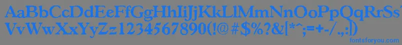 GascogneantiqueBold Font – Blue Fonts on Gray Background