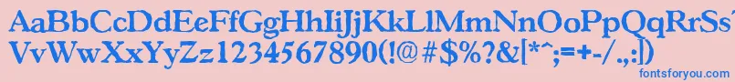 GascogneantiqueBold Font – Blue Fonts on Pink Background