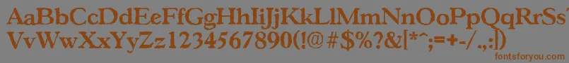 GascogneantiqueBold Font – Brown Fonts on Gray Background