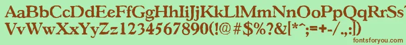 GascogneantiqueBold Font – Brown Fonts on Green Background