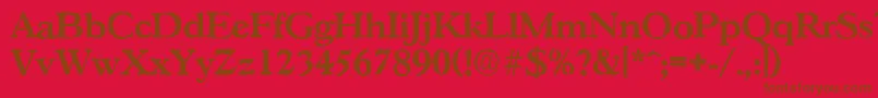 GascogneantiqueBold Font – Brown Fonts on Red Background