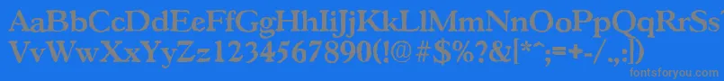 GascogneantiqueBold Font – Gray Fonts on Blue Background