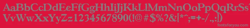 GascogneantiqueBold Font – Gray Fonts on Red Background
