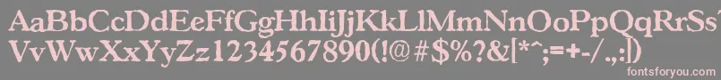 GascogneantiqueBold Font – Pink Fonts on Gray Background