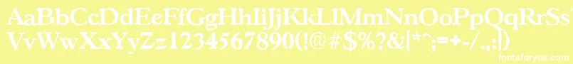 GascogneantiqueBold Font – White Fonts on Yellow Background