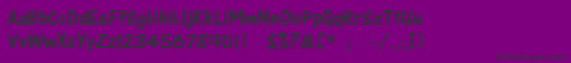 OneStrokeScriptPlain Font – Black Fonts on Purple Background