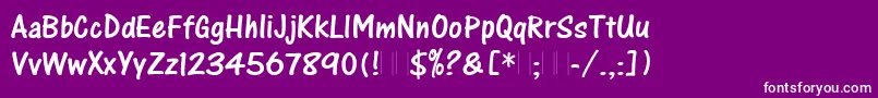 OneStrokeScriptPlain Font – White Fonts on Purple Background