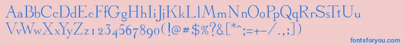 フォントStickee – ピンクの背景に青い文字