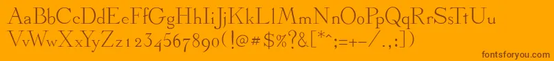 Stickee Font – Brown Fonts on Orange Background