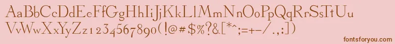 Stickee-fontti – ruskeat fontit vaaleanpunaisella taustalla