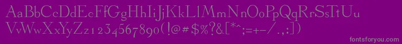 フォントStickee – 紫の背景に灰色の文字