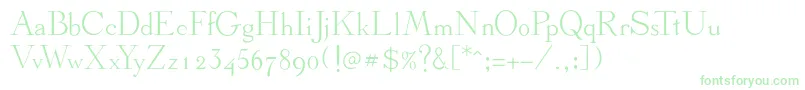 Stickee-fontti – vihreät fontit valkoisella taustalla