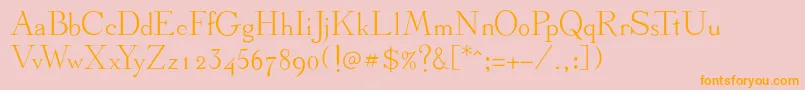 Stickee Font – Orange Fonts on Pink Background