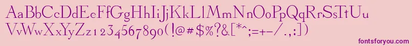 Stickee Font – Purple Fonts on Pink Background