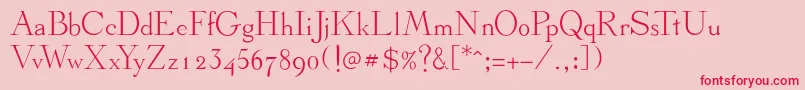 フォントStickee – ピンクの背景に赤い文字
