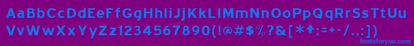 BlueHighwayBold Font – Blue Fonts on Purple Background
