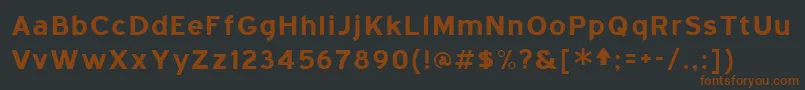 Шрифт BlueHighwayBold – коричневые шрифты на чёрном фоне