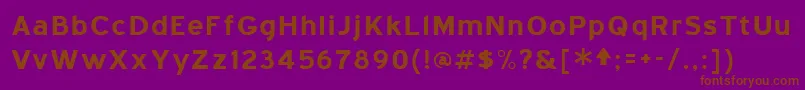Czcionka BlueHighwayBold – brązowe czcionki na fioletowym tle