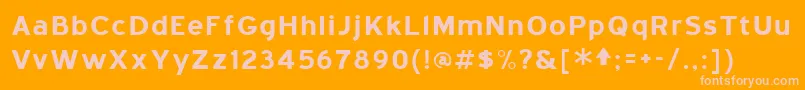 BlueHighwayBold Font – Pink Fonts on Orange Background