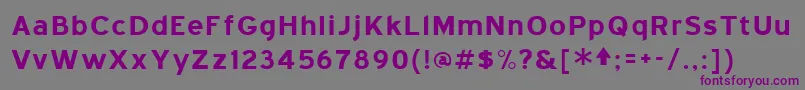 Шрифт BlueHighwayBold – фиолетовые шрифты на сером фоне