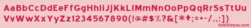 BlueHighwayBold Font – Red Fonts on Pink Background