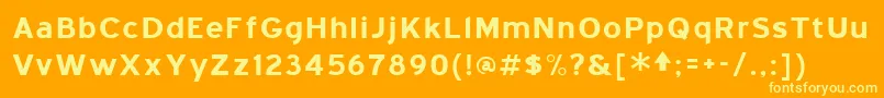 fuente BlueHighwayBold – Fuentes Amarillas Sobre Fondo Naranja