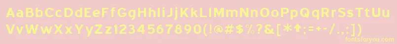 BlueHighwayBold Font – Yellow Fonts on Pink Background