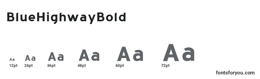 BlueHighwayBold Font Sizes