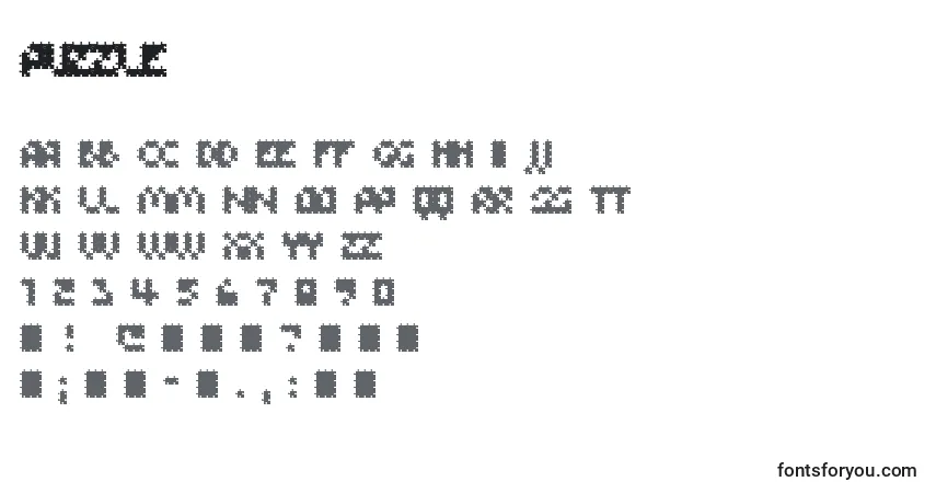 Czcionka Puzzle (94607) – alfabet, cyfry, specjalne znaki