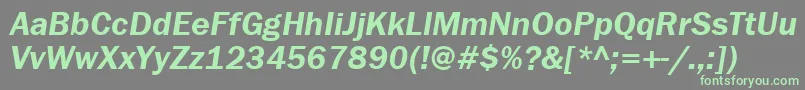 Шрифт FranklingothdemigttItalic – зелёные шрифты на сером фоне