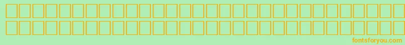 フォントArrowsswRegular – オレンジの文字が緑の背景にあります。