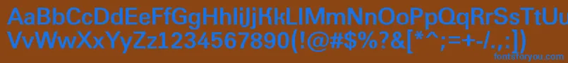 AGroticroughBold Font – Blue Fonts on Brown Background