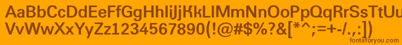 AGroticroughBold Font – Brown Fonts on Orange Background