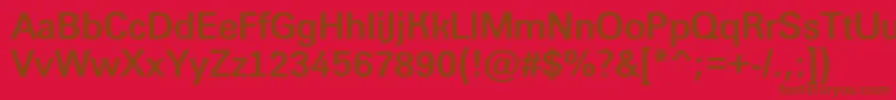 AGroticroughBold Font – Brown Fonts on Red Background