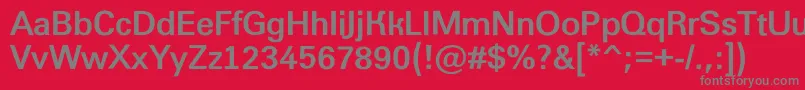 AGroticroughBold Font – Gray Fonts on Red Background