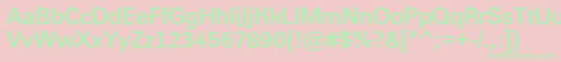 AGroticroughBold Font – Green Fonts on Pink Background